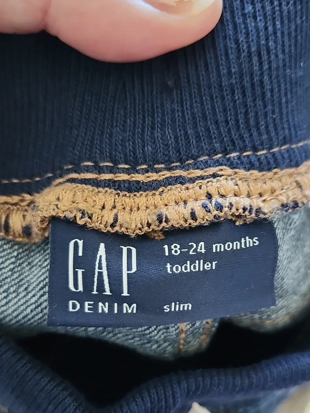 NWT babyGap Boys Rib Waist Pull-On Slim Jeans 18-24M